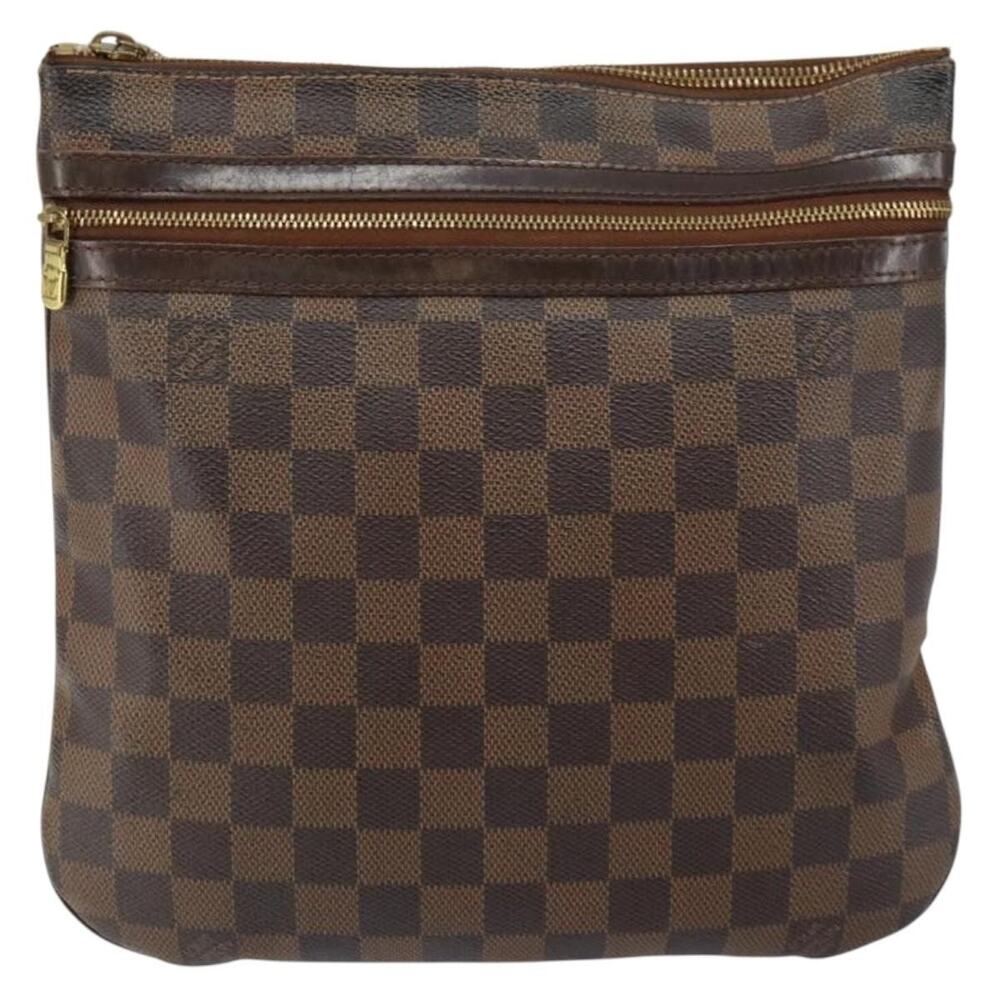 Louis Vuitton Damier Ebene Pochette Bosphore Shoulder Bag Brown